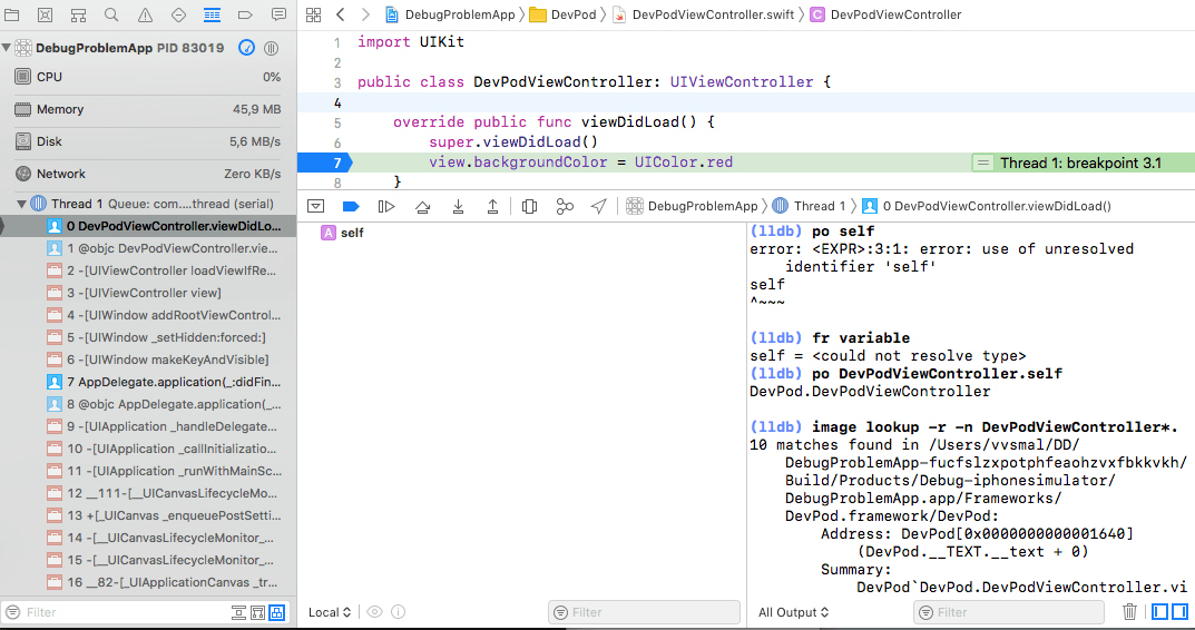 Xcode could not resolve type from dSYM if build folder is different LLDB Swift Forums